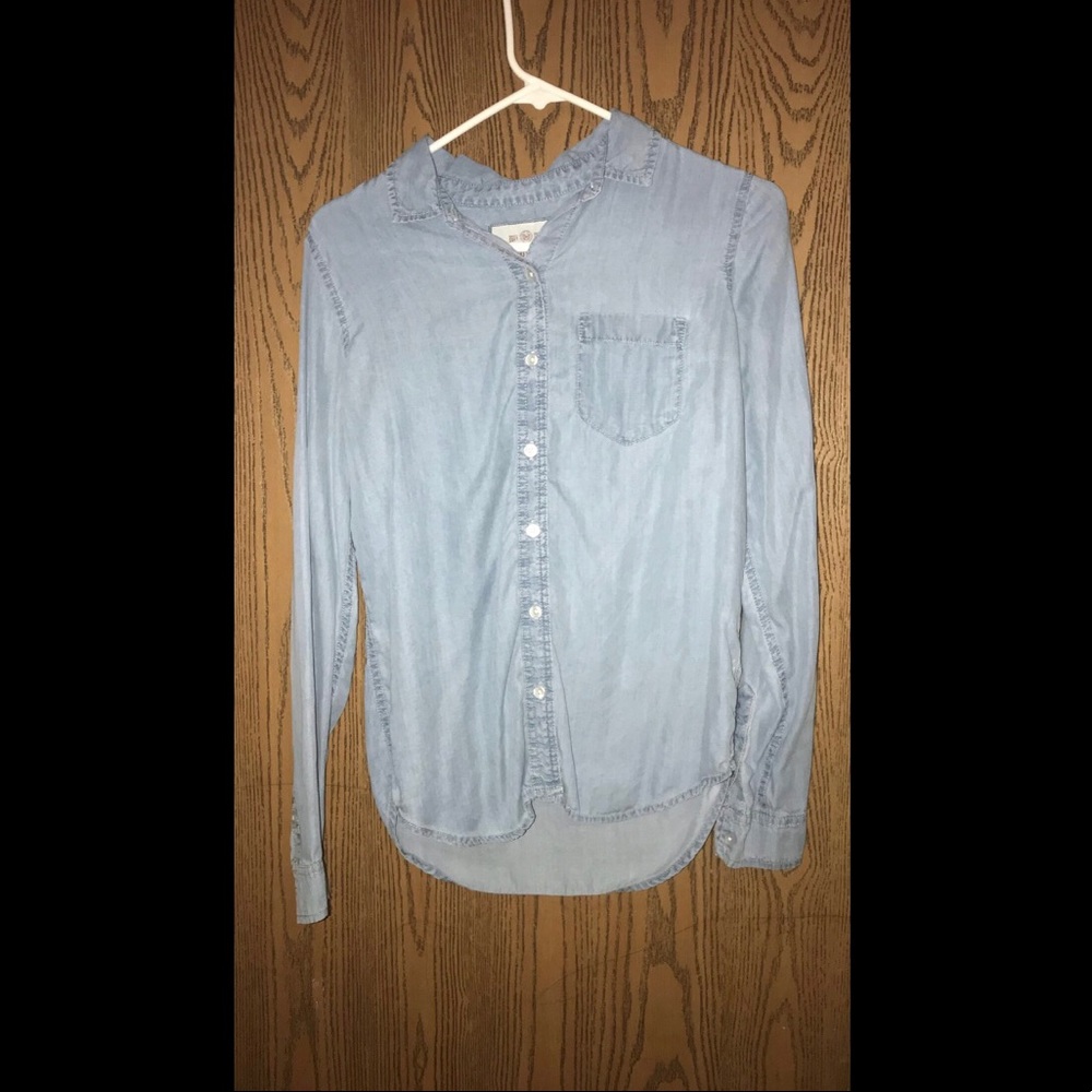 Blue button up